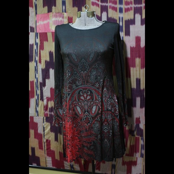 Desigual Dresses & Skirts - DESIGUAL Black Gray Red Dress